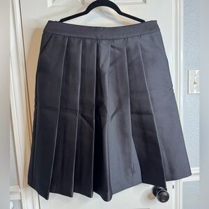Ann Taylor Women's Black Pleated A-line skirt Size 12 NWT